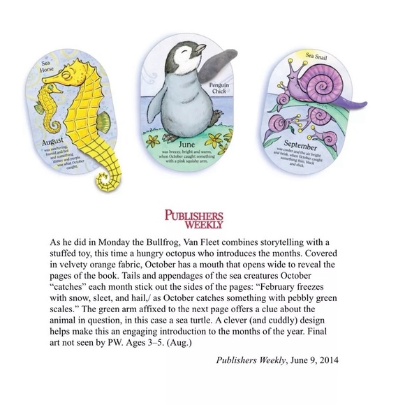 October the Octopus: A Huggable Concept Book About Months ~Matthew Van Fleet NEW - Picture 6 of 13